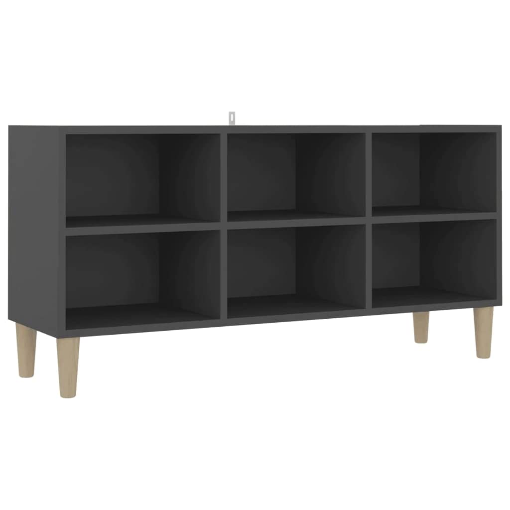 vidaXL-Mueble-de-TV-Patas-Soporte-Mobiliario-Aparador-Estante-Salon-Sala-de-Estar-Dormitorio-Decoracion-Gris-1035x30x50