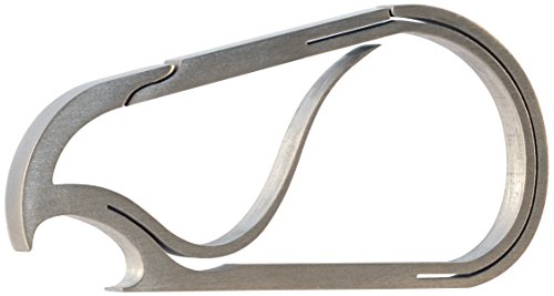 Bottle Opener Titanium Keyring/Carabiner: Stone Finish (KR20A)