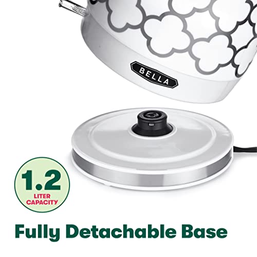 BELLA Electric Kettle & Tea Pot Ceramic Water Heater with Detachable