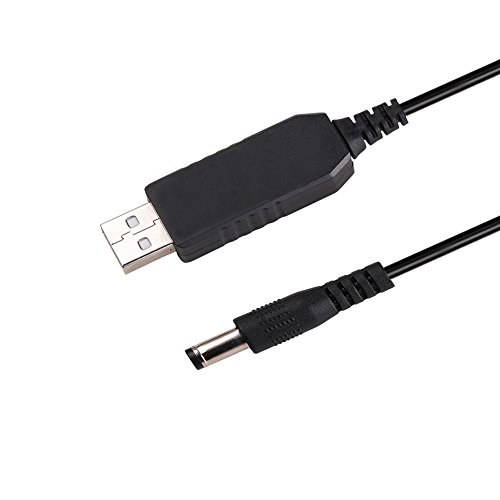 DC 5V to DC 9V USB Voltage Step Up Converter Cable, Power Supply Adapter Cable with DC Jack 3.5 x 1.35mm, for Fan, Led Light, Bluetooth Headphone, Wireless Router, Speakers and More Devices