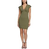 GUESS Womens Crepe Mini Cocktail and Party Dress Green 14