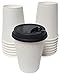 Pack of 100 - Premium Disposable Paper Coffee Cups with Reclosable Lids, Stirrers Included - 12 Ounce - Perfect for Offices, Party Events, Shops and Travel