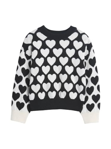 GAP Baby-Girls Cotton Crewneck Sweater, Hearts, 4T