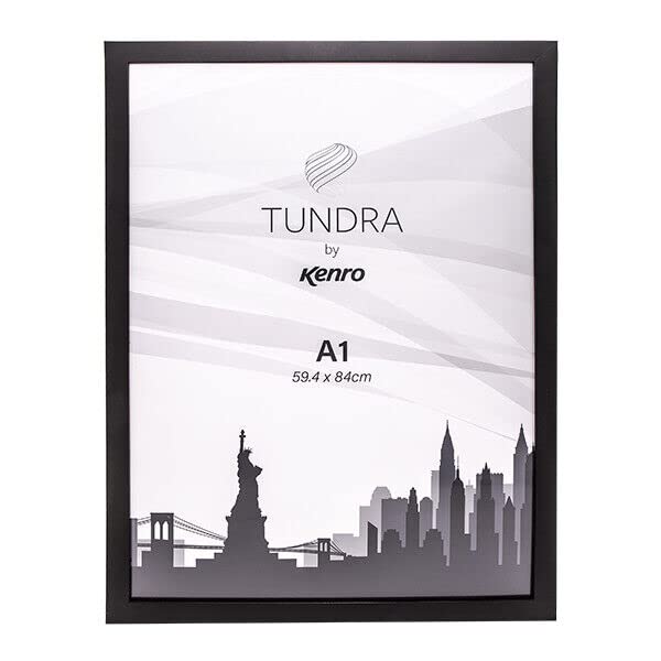 Kenro Tundra Series Black A4 / 21x29.7cm Poster Photo Frame Wall hanging with Acrylic Front -TDRA4B