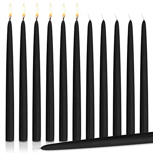 Dripless Taper Candles 8" Inch Tall Wedding Dinner Candle Set of 12