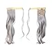 SWACC Women Long Straight/Curly Wavy Wrap Around Ponytail Extension Synthetic Hair Piece Clip in Hair extensions (Curly Wavy, Silver Gray)thumb 3