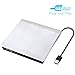 External CD Drive, MMUSC USB CD/DVD-RW Drive, Slim High Speed CD Player Burner for MacBook Air Pro/Air/iMac and Laptop Desktops Support Windows/Vista/7/8.1/10, Mac OSX (White)
