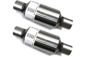 COLT EXHAUST Pair of single chamber performance race round universal mufflers 3"