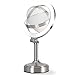 Zadro Dimmable Sunlight Vanity Mirror, Satin Nickel, 10X-1X