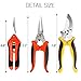 Wevove 3 Pack Garden Pruning Shears Stainless Steel Blades Handheld Pruners Set with Gardening Glovesthumb 4