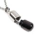 Stainless Steel Small Openable Pill Capsule Pendant Necklace Silver Gold Black Blue