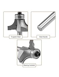 uxcell - Molde redondo de acero de tungsteno para fresado de carpintería (3 unidades)