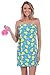 Body Candy Women's 2 Piece Fleece Shower Wrap with Loofah Sponge Spa Set Blue Duck One Size