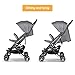 Besrey Airplane Stroller One Step Design for Opening & Folding Lightweight Baby Stroller for Infant Convertible Baby Carriage - Gray