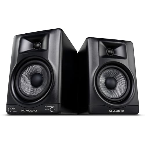 BX5BT Pareja de Monitores de Estudio Activos de 5 Pulgadas con DSP y Bluetooth con Control App para Producción Musical, Edición de Vídeo, Creación de Contenido y Podcasting