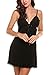 Avidlove Sexy Lingerie Women Chemise Lace Babydoll Full Slip Sleepwear Dress Black XX-Large