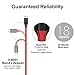 USB Type C Cable, BlitzWolf 6ft 3A Durable Nylon Braided USB 2.0 to Type C Cable Data Transfer or Charging Cord with Magic Tape Strap for New MacBook, Google ChromeBook Pixel, Nexus 5X, (6ft Red)