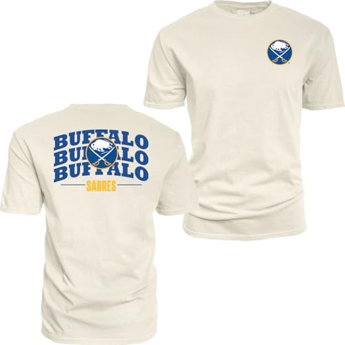 Blue 84 Standard NHL Officially Licensed T-Shirt Ringspun Front/Back Fury Ivory