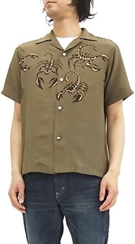 Star of Hollywood Open Collar Shirt SH37277 Men's short Sleeve Shirts (Large) Gray