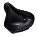 TONBUX Most Comfortable Bicycle Seat, Bike Seat Replacement with Bicycle Taillight Reflective Tape Dual Shock Absorbing Ball Wide Bike Seat Saddle Bicycle Gel Seat (Black)