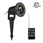 SHINE HAI Outdoor Laser Light Projector, Christmas Light with RF Wireless Remote, Decorative Starry Lights for Garden Party Landscape, UL Listed & FDA Approved