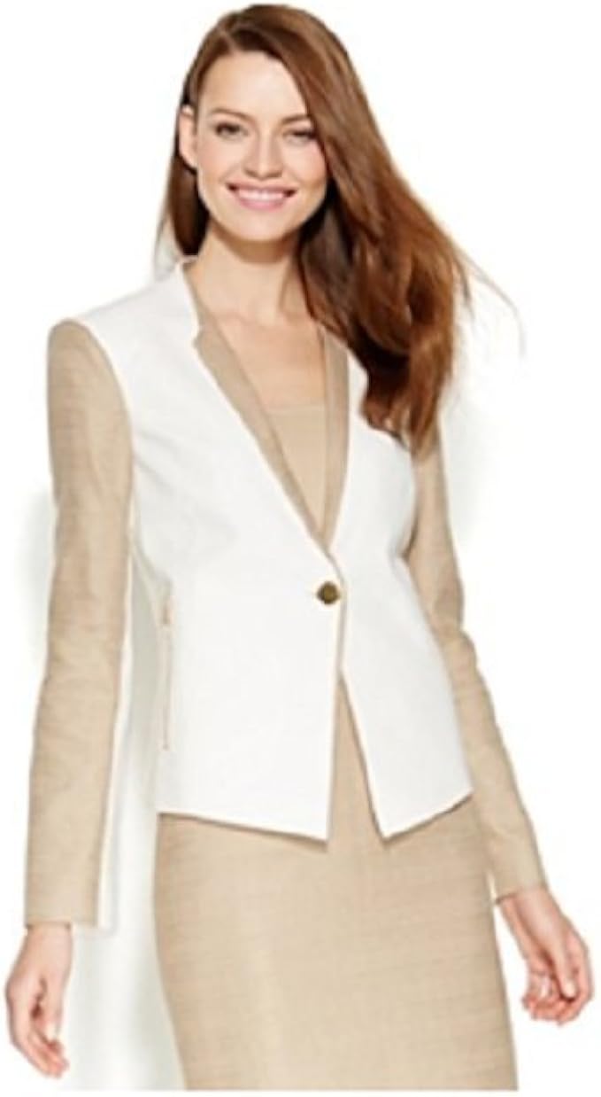 calvin klein linen blazer