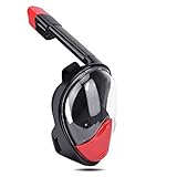 Snorkel Mask 2018 Upgraded Version 180° Panoramic View Easy Breath Full Face Snorkeling Mask with Action Camera Mount Anti-Fog Anti-Leak Snorkel Set for Men and Women with Waterproof Phone Bag