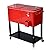 New Red 80 Quart Cooler Beer Cart Outdoor Entertaining Rolling Party Steel