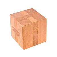 sJIPIIIk552 3D Jigsaw Puzzles Wooden Classic Cube Genius Puzzle and Brain Teasers Kongming Luban Jigsaw Lock Intelligence Game for Adults/Kids Cubic Lock