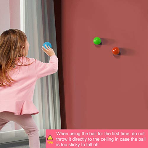 JTBYABL 4 Sticky Balls That Gets Stuck on The Roof, Glow in The Dark Throwing Vent Ceiling Balls