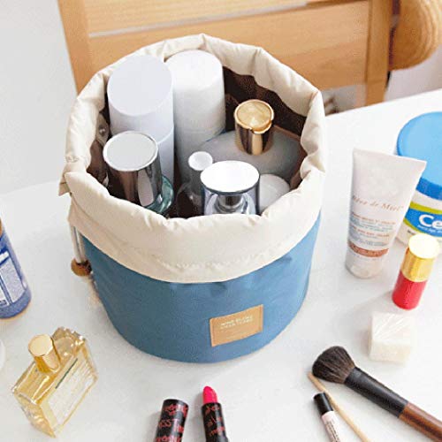 Makalar Women Makeup Cosmetic Bag Drawstring Round Barrel Waterproof Toiletry Pack,Big Cases Organiz - //medicalbooks.filipinodoctors.org