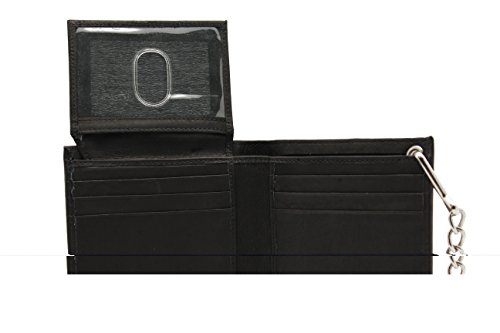 Bikers Genuine Leather Bi-fold Chain Wallet Emboss Horse with Gift Box (JTC-5102-H)