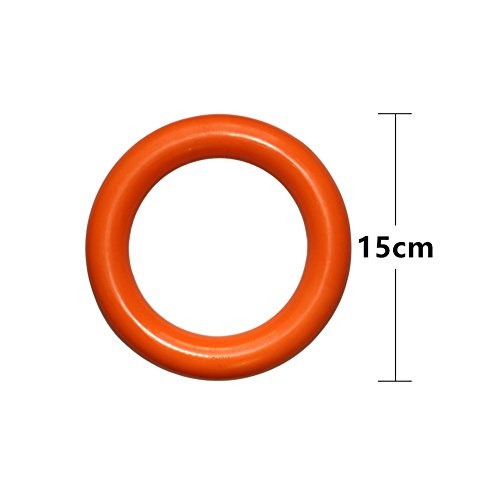 Stock Show 6" Dog Flying Ring Dog Natural Rubber Frisbee Pet Dog Flying Disc Non-Toxic Dog Chew Toy Fitness Training Ring for Medium Large Dogs Best for Tug War, Throw, Catch, Fetch Plays