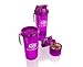 SmartShake Slim Bottle, 17 oz Shaker Cup, Neon Purple