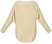 UGET Women's Sweater Casual Oversized Baggy Off Shoulder Loose Fitting Shirts Long Batwing Sleeve Pullover Tops X-Large Apricot