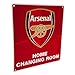 ARSENAL FC Official Home Changing Room Sign Metal Red Club Crest Gunners