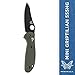 Benchmade - Griptilian 555HG, Plain Sheepsfoot, Olive Glass-Filled Nylon Handle, Coated Finish