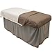Microfiber Massage Table Skirt by Body Linen - Massage Table Bed Skirt to Fit Standard Size Massage Tables - Lightweight, Super Soft and Stain-Resisting - Color = Natural