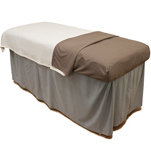 Lightweight Microfiber Massage Table Skirt by Body Linen - White