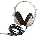 Califone 2924AV 2924AV Deluxe Mono Headphones, White/Black