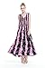 Women's Hawaiian Maxi Tank Elastic Luau Dress Pink Panel Black