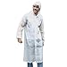 Unigear Portable Raincoat Rain Poncho with Hood and Sleeve (White, L)