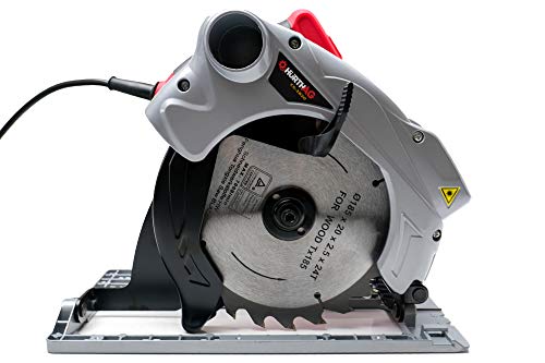 Kreissäge 1500W 4700 RPM Handkreissäge mit Laserführung SCHEIBENSÄGE HurthAG CS-1820 HANDSÄGE +2 SCHEIBEN 185 mm 24T+60T… – Bild 5
