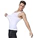 Shaxea Mens Slimming Body Shaper Gynecomastia Vest Shirt Tank Top Compression Shirt, Tummy Control Shapewear for Men（M,White）