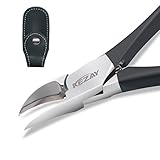 KEZAY Professional Toenail Clippers for Thick or Ingrown Nails, Heavy Duty Nail Scissors (black) …