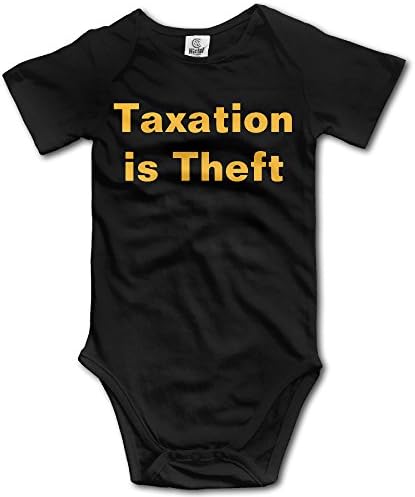 YEARla Unisex Taxation Is Theft Wordmark Baby Rompers Baby Onesie Short Slev