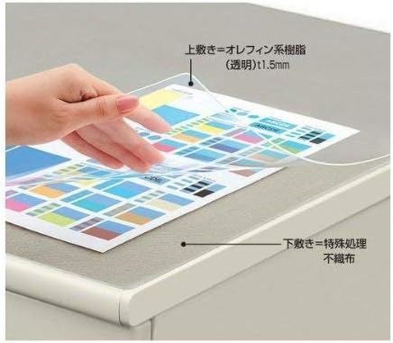 Amazon コクヨ デスクマット軟質 オレフィン 透明 S 下敷無 マ デスクマット 文房具 オフィス用品