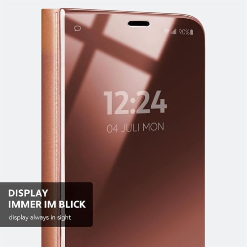 MoEx® Slim Protective Case Compatible with Huawei P10 Lite | Transparent Tinted Glass, Rose Gold
