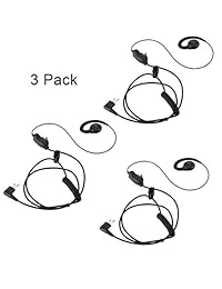 HWAYO Auricular giratorio Walkie Talkie con micrófono y PTT para radio bidireccional Motorola - Auricular giratorio Motorola Compatible con Walkie Talkies CLS1410, CLS1100, HKLN4604A (paquete de 3)
