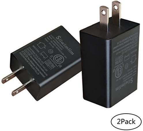 Charger Block/Box/Cube/Plug, Usb Wall Charger/Adapter/Quick Charger Adapter Compatible with iPhone/iPad, Rapid/Fast Charger Android/Kindle/Samsung Galaxy/Note,5V 2.0Amp ETL Certified-Black(2 Pack)